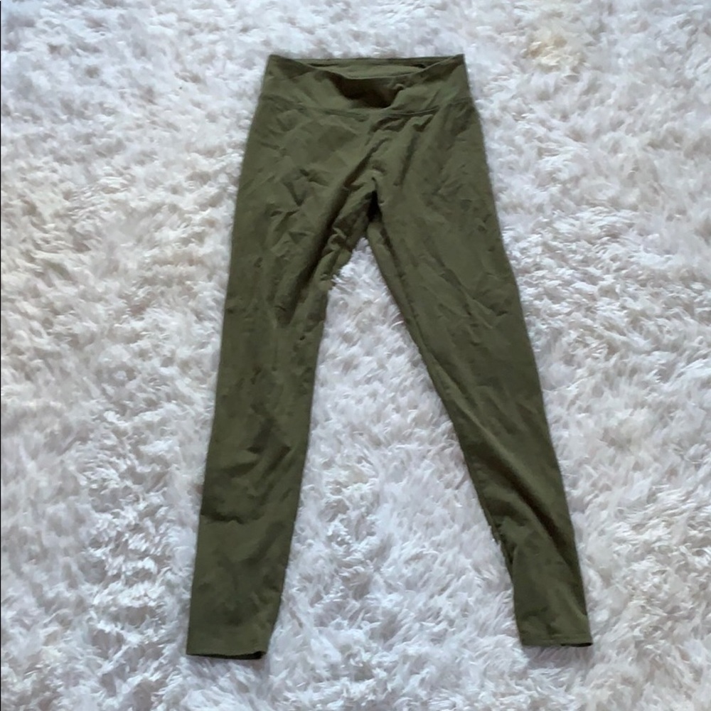 navy green aerie cotton leggings